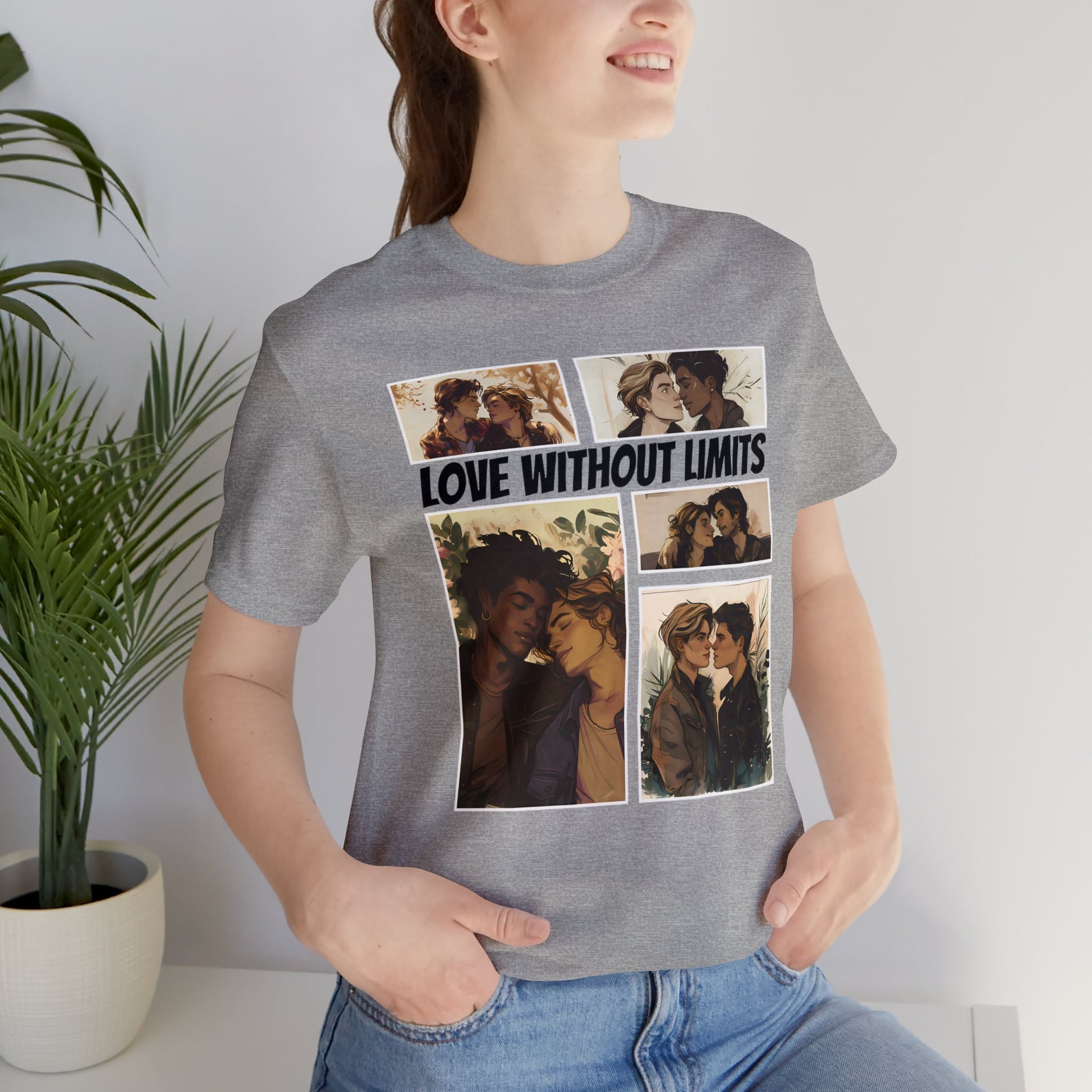 Love Without Limits - Boys - Unisex T-Shirt - T-Shirt - Athletic Heather The Lucky Wombat