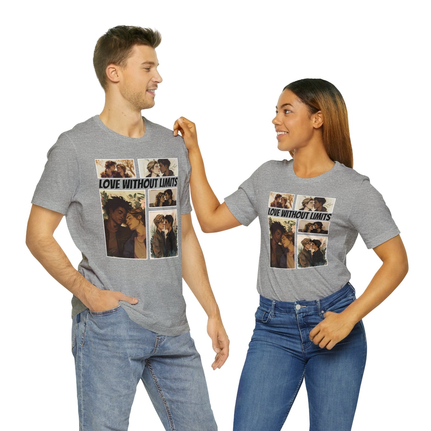 Love Without Limits - Boys - Unisex T-Shirt - T-Shirt - Athletic Heather The Lucky Wombat