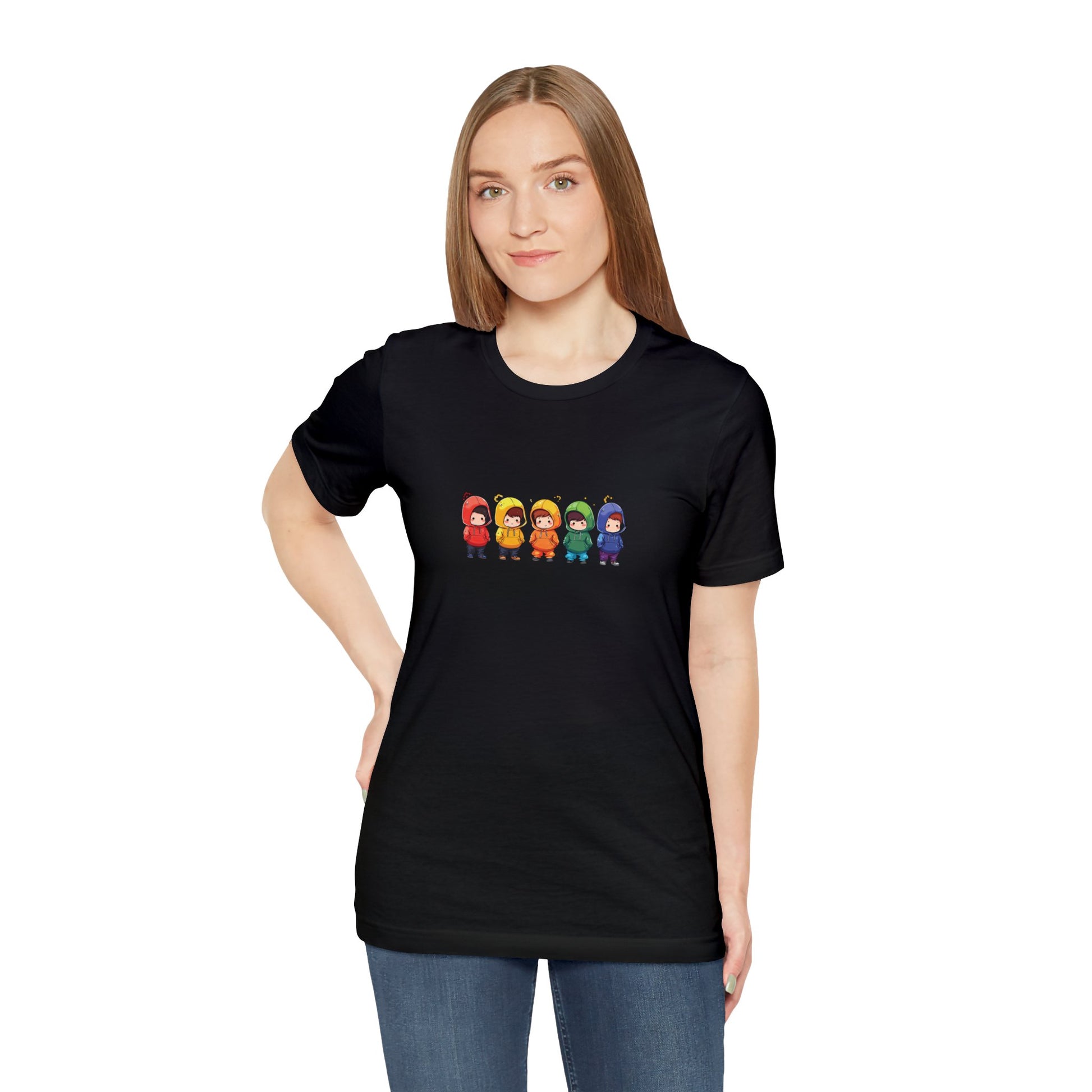 Cutties in Hoodies - Unisex T-Shirt - T-Shirt - Black - The Lucky Wombat