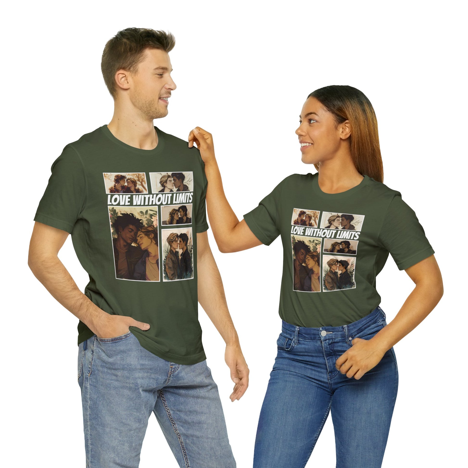 Love Without Limits - Boys - Unisex T-Shirt - T-Shirt - Military Green The Lucky Wombat