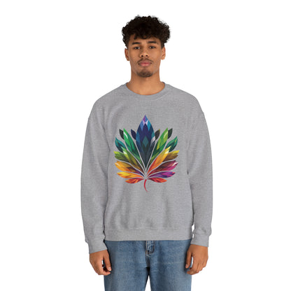 Rainbow - Coloured Leaf Unisex Sweatshirt - Sweatshirt - The Lucky Wombat