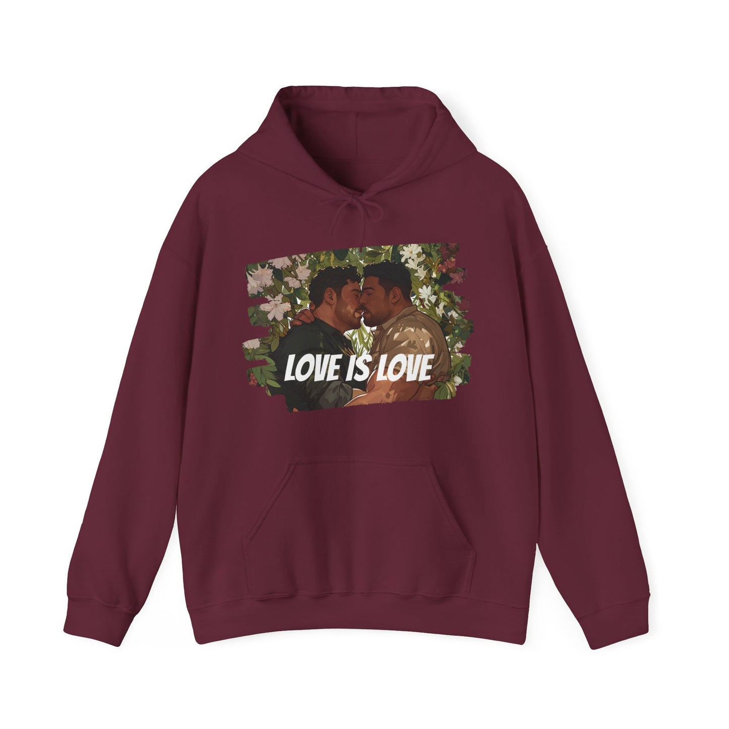 Love Is Love - Bears - Unisex Hoodie - Hoodie - Maroon - The Lucky Wombat