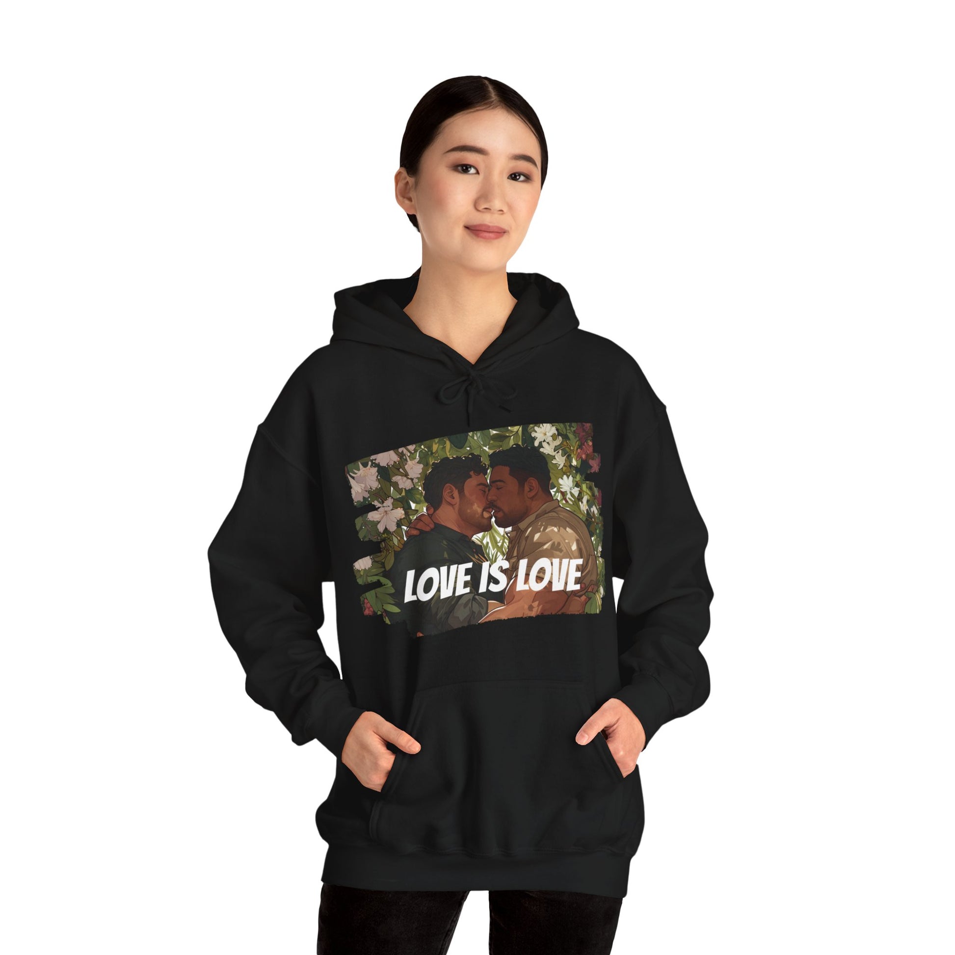 Love Is Love - Bears - Unisex Hoodie - Hoodie - Heather Navy - The Lucky Wombat
