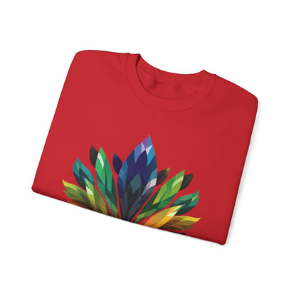 Rainbow - Coloured Leaf Unisex Sweatshirt - Sweatshirt - The Lucky Wombat