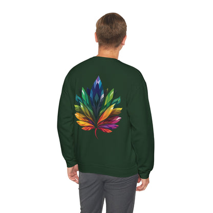 Rainbow - Coloured Leaf Unisex Sweatshirt - Sweatshirt - The Lucky Wombat