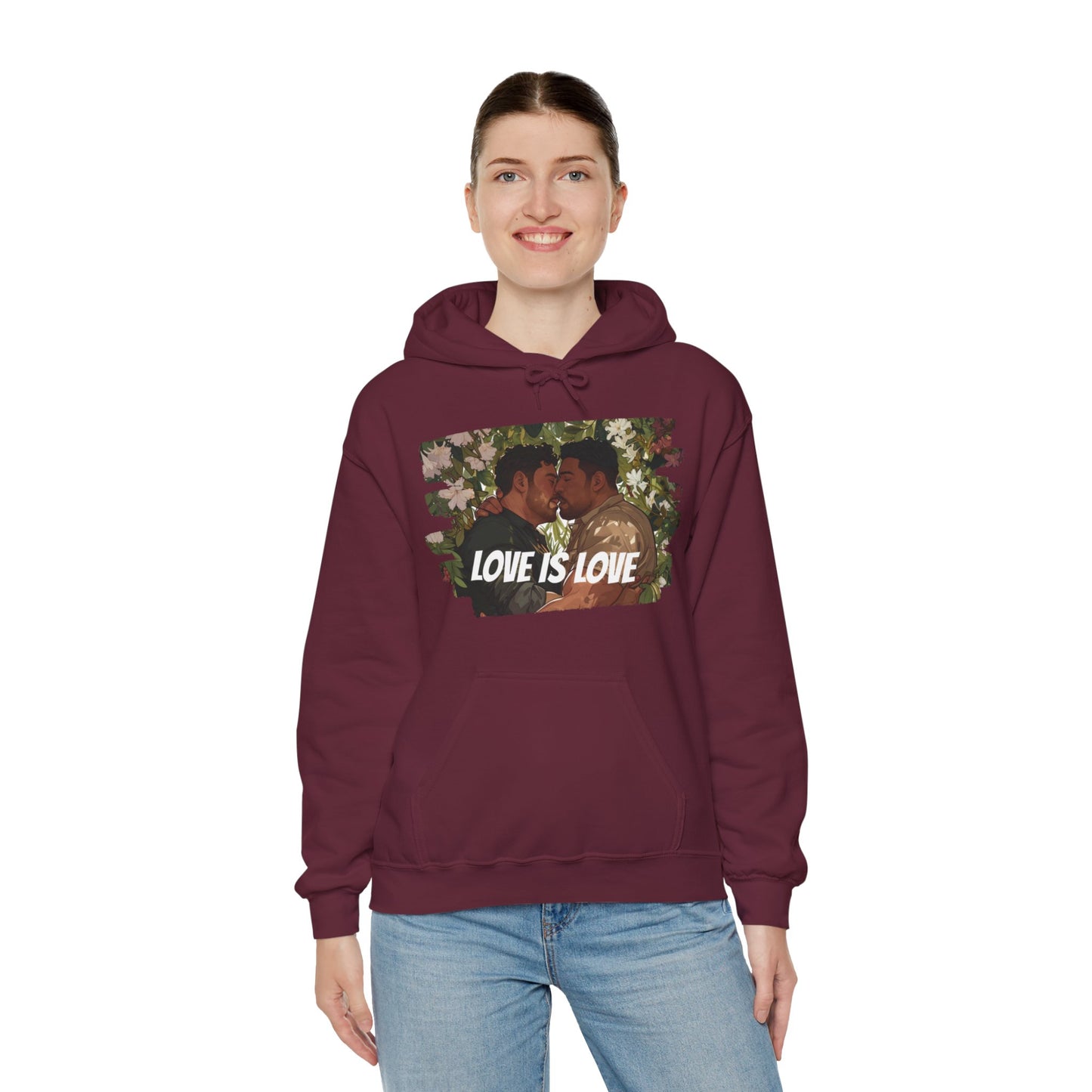 Love Is Love - Bears - Unisex Hoodie - Hoodie - Heather Navy - The Lucky Wombat