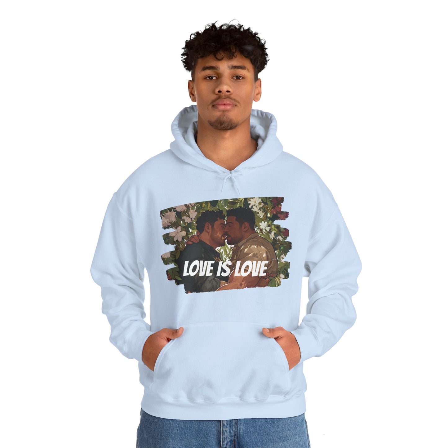 Love Is Love - Bears - Unisex Hoodie - Hoodie - Heather Navy - The Lucky Wombat