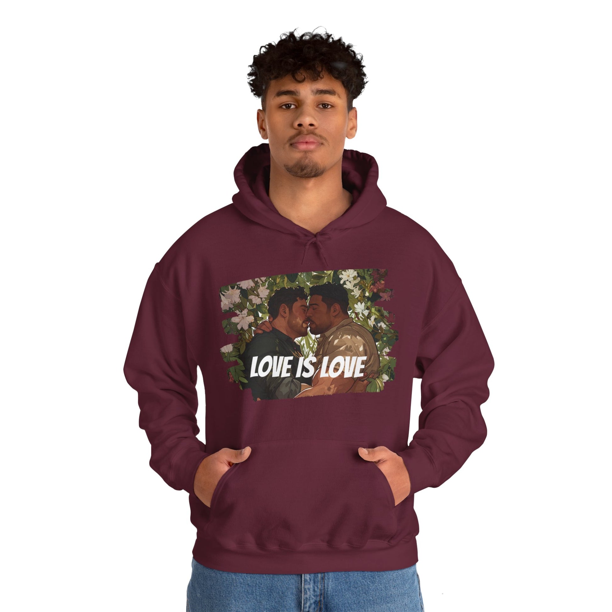 Love Is Love - Bears - Unisex Hoodie - Hoodie - Heather Navy - The Lucky Wombat