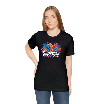 Supergay Unisex T-shirt - T-Shirt - Black - S - The Lucky Wombat