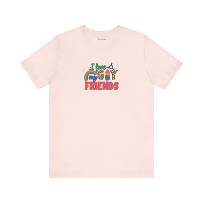 I Love My Gay Friends T-shirt - T-Shirt - Baby Blue The Lucky Wombat