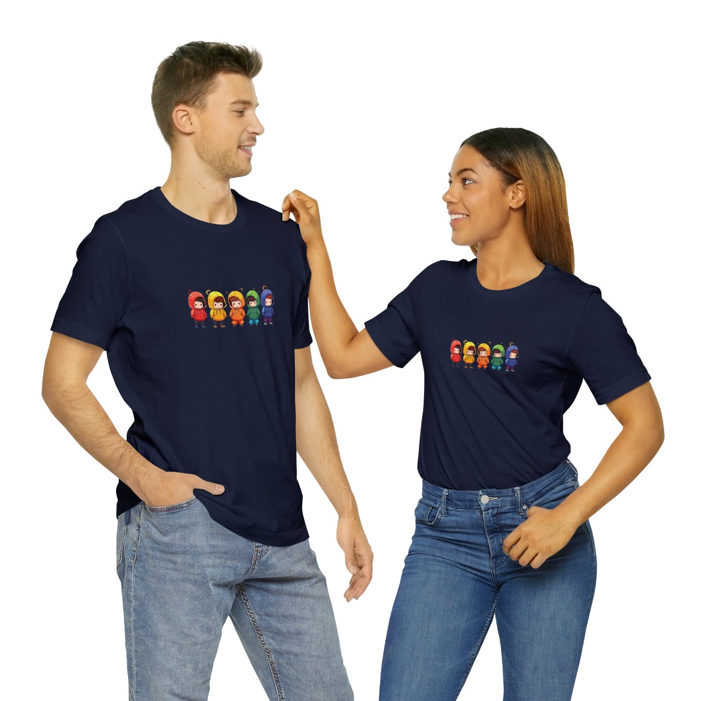 Cutties in Hoodies - Unisex T-Shirt - T-Shirt - Navy - The Lucky Wombat