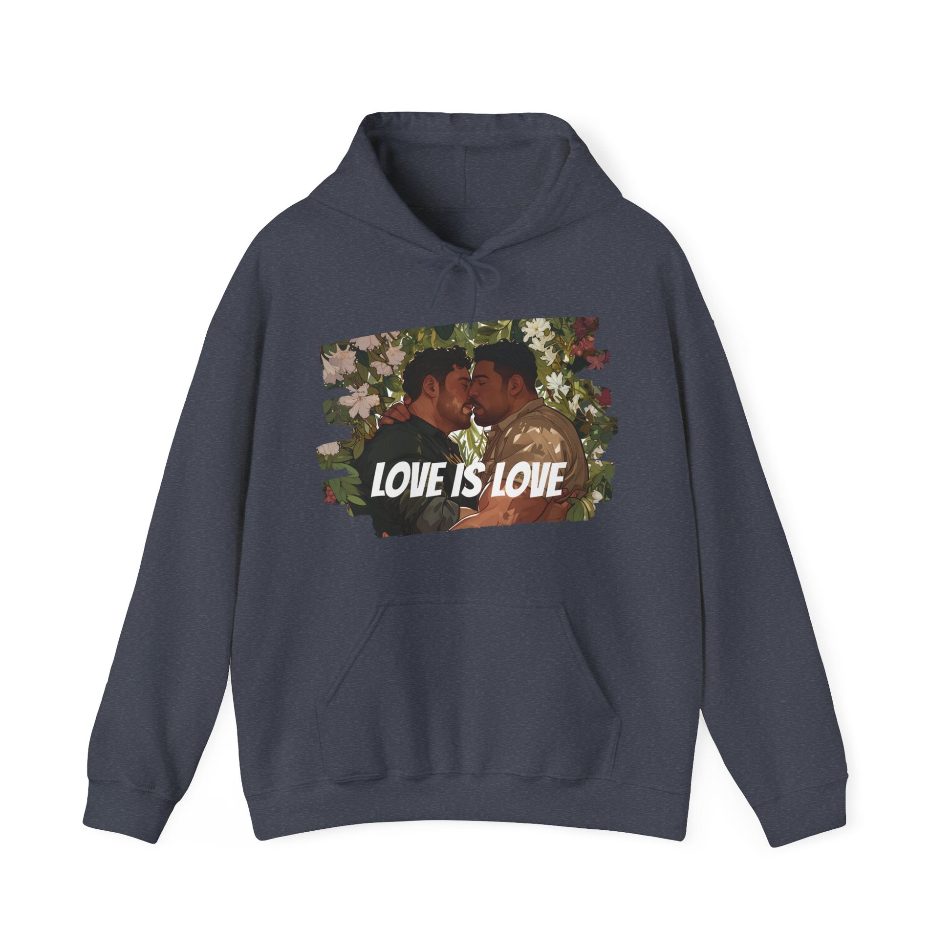 Love Is Love - Bears - Unisex Hoodie - Hoodie - Heather Navy - The Lucky Wombat