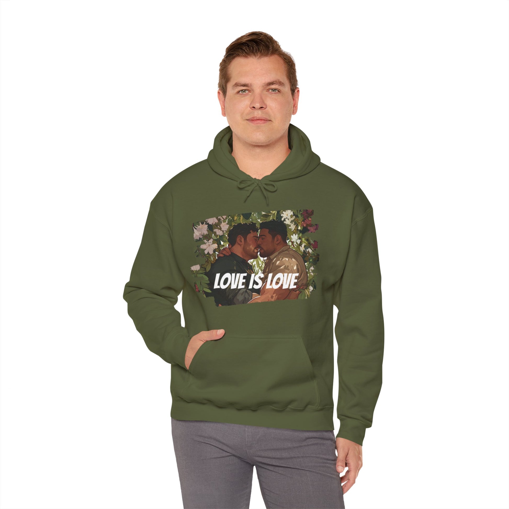 Love Is Love - Bears - Unisex Hoodie - Hoodie - Heather Navy - The Lucky Wombat