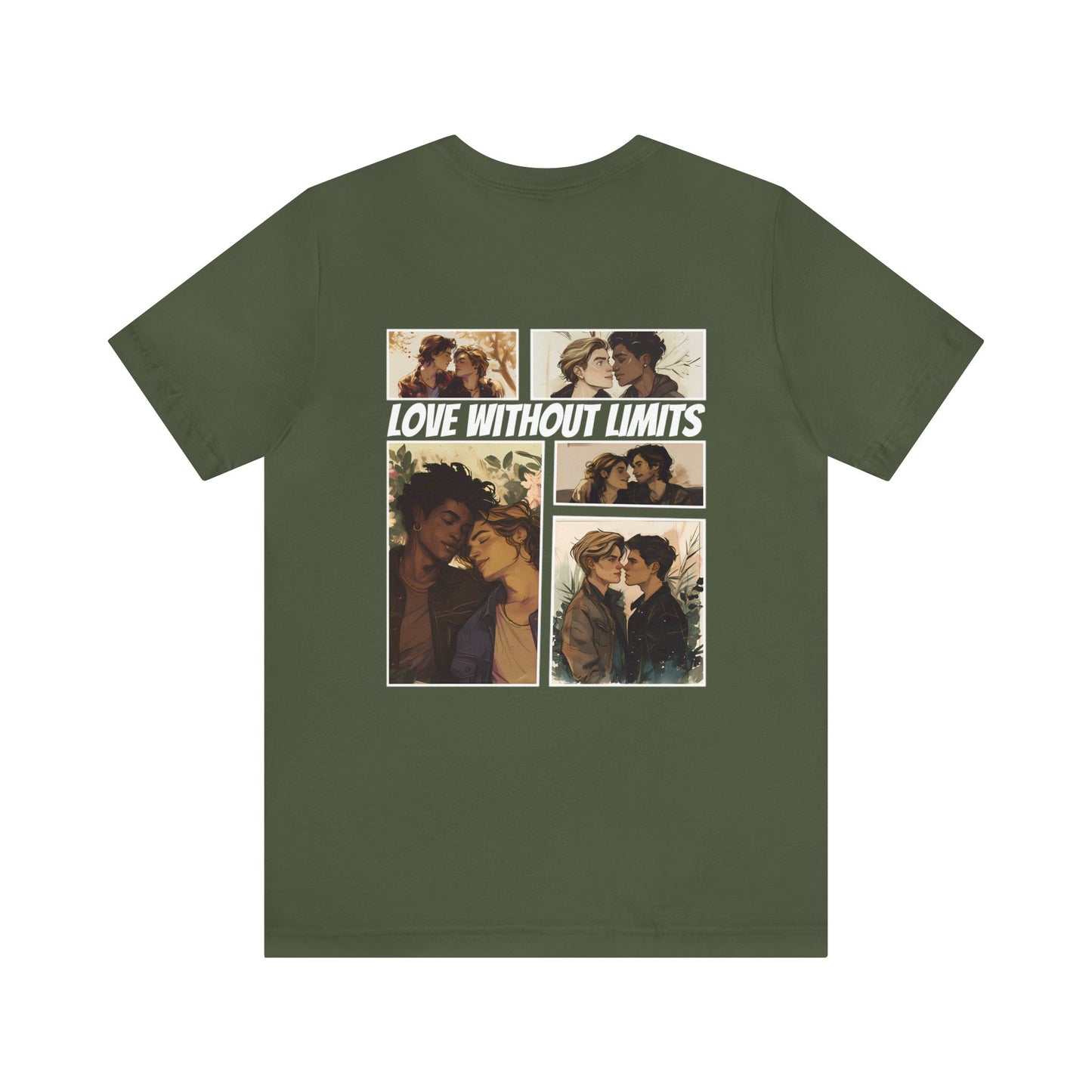 Love Without Limits - Boys - Unisex T-Shirt - T-Shirt - Military Green The Lucky Wombat