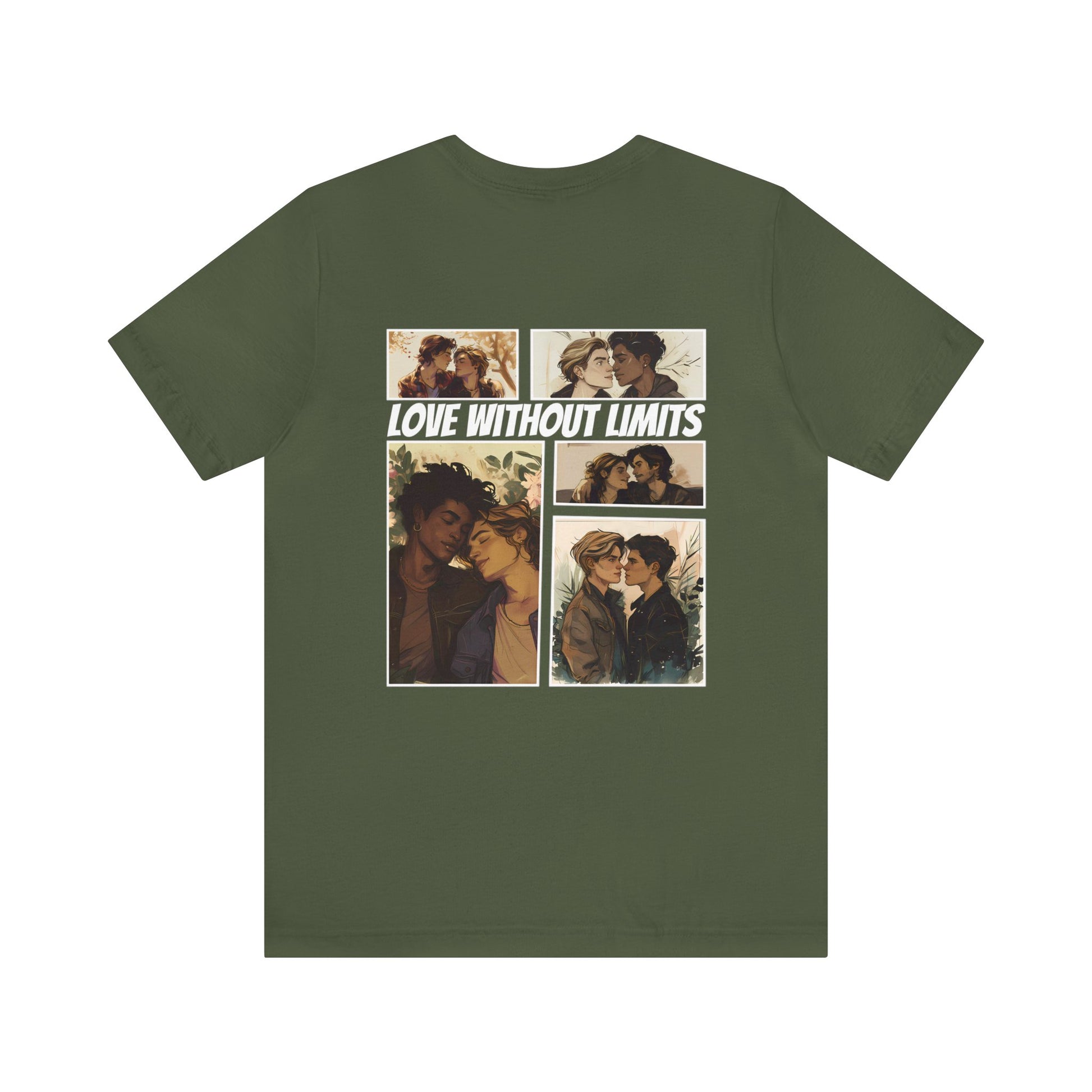 Love Without Limits - Boys - Unisex T-Shirt - T-Shirt - Military Green The Lucky Wombat