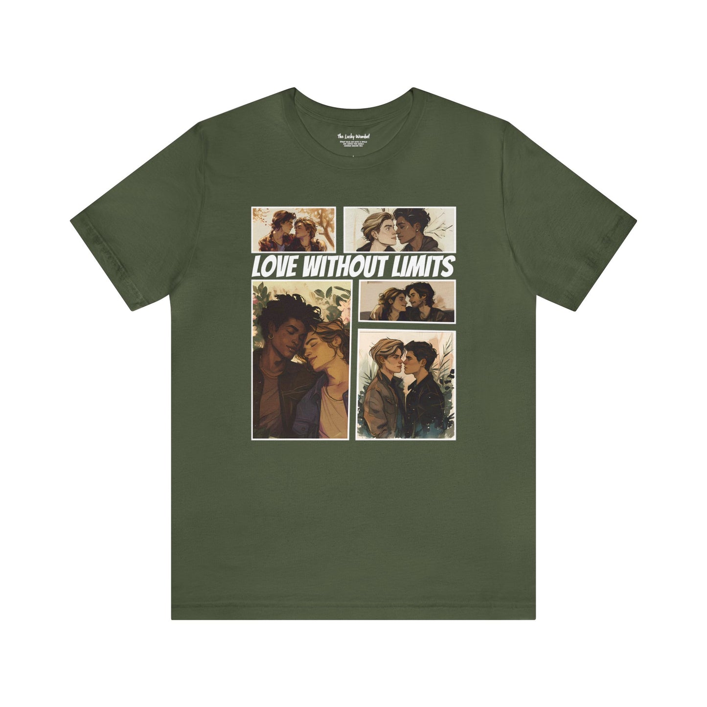 Love Without Limits - Boys - Unisex T-Shirt - T-Shirt - Military Green The Lucky Wombat