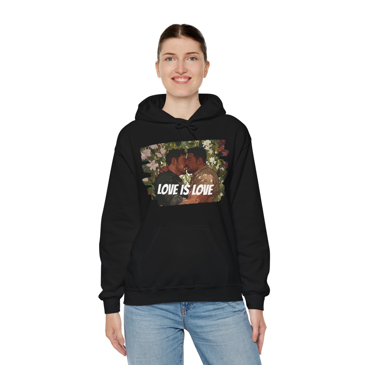 Love Is Love - Bears - Unisex Hoodie - Hoodie - Heather Navy - The Lucky Wombat