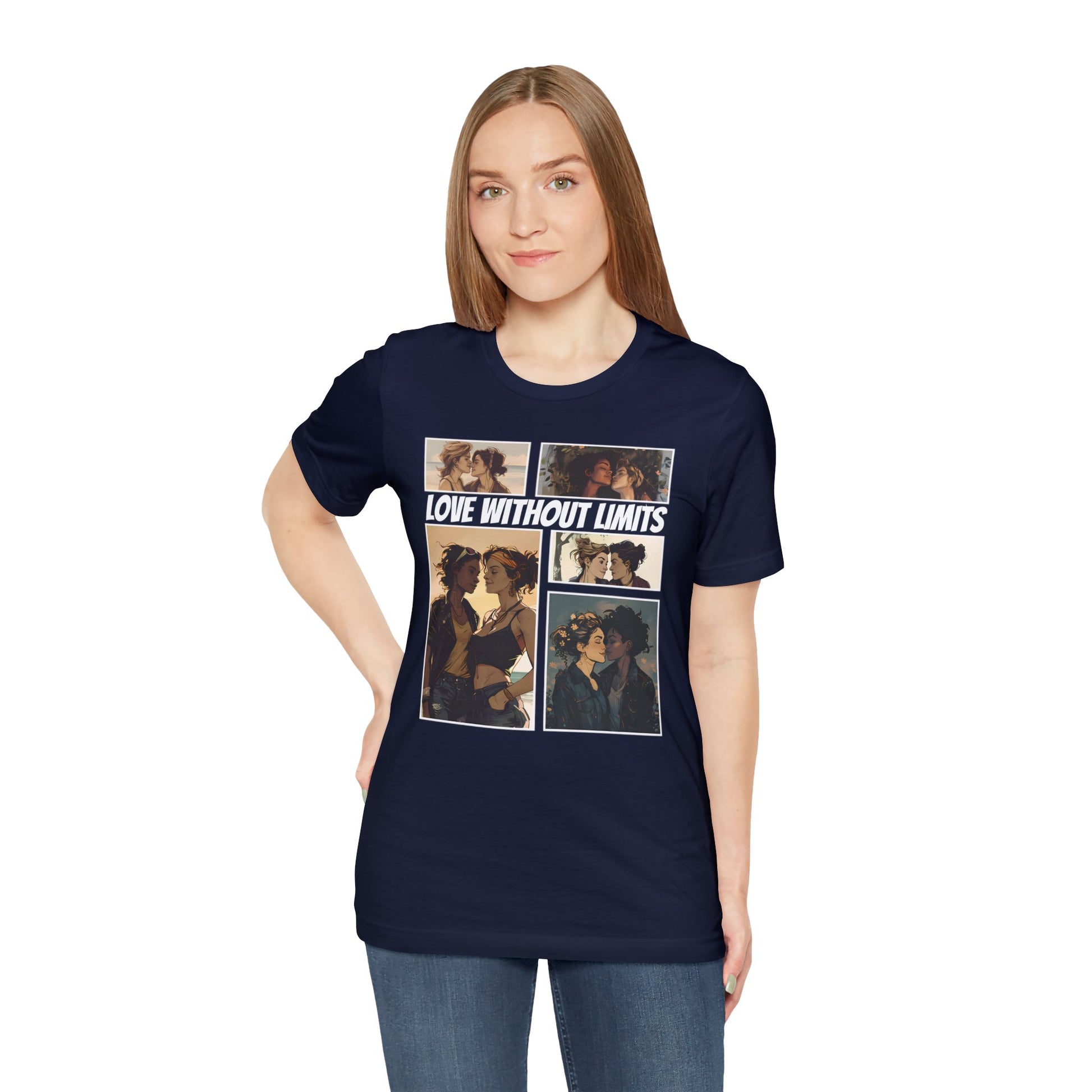 Love Without Limits - Girls - Unisex T-Shirt - T-Shirt - Navy - | The Lucky Wombat