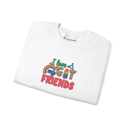 I Love My Gay Friends Sweatshirt - Sweatshirt - S - Black The Lucky Wombat