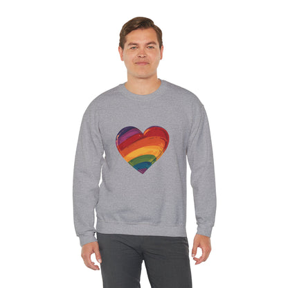 Cartoon Rainbow Heart - Unisex Sweatshirt - Sweatshirt - The Lucky Wombat