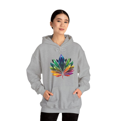 Rainbow - Coloured Leaf - Unisex Hoodie - Hoodie - The Lucky Wombat