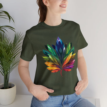 Rainbow-coloured Leaf - Unisex T-shirt
