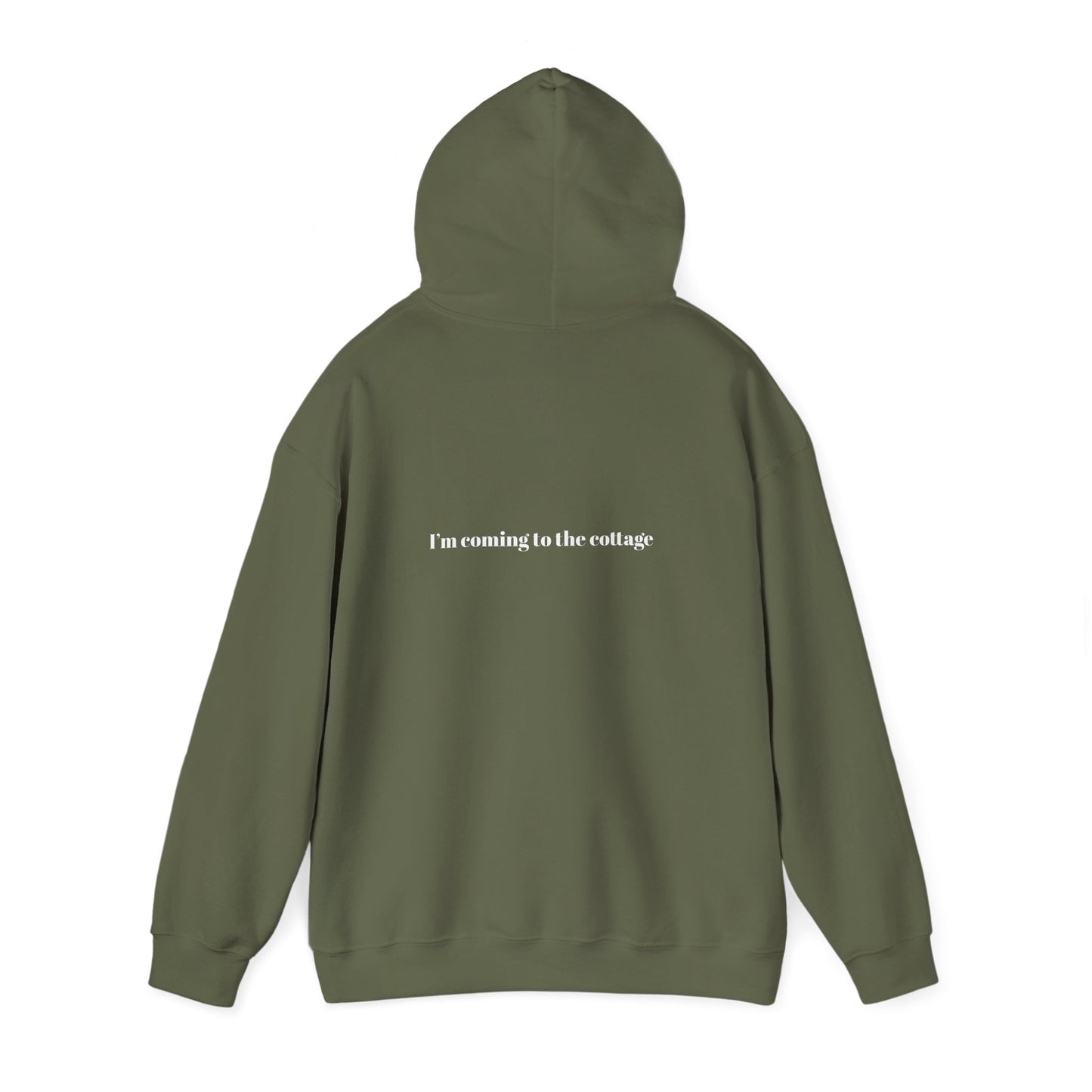 I'm Coming to the Cottage Hoodie - Cozy 'I'm Coming to the Cottage' Quote Hoodie