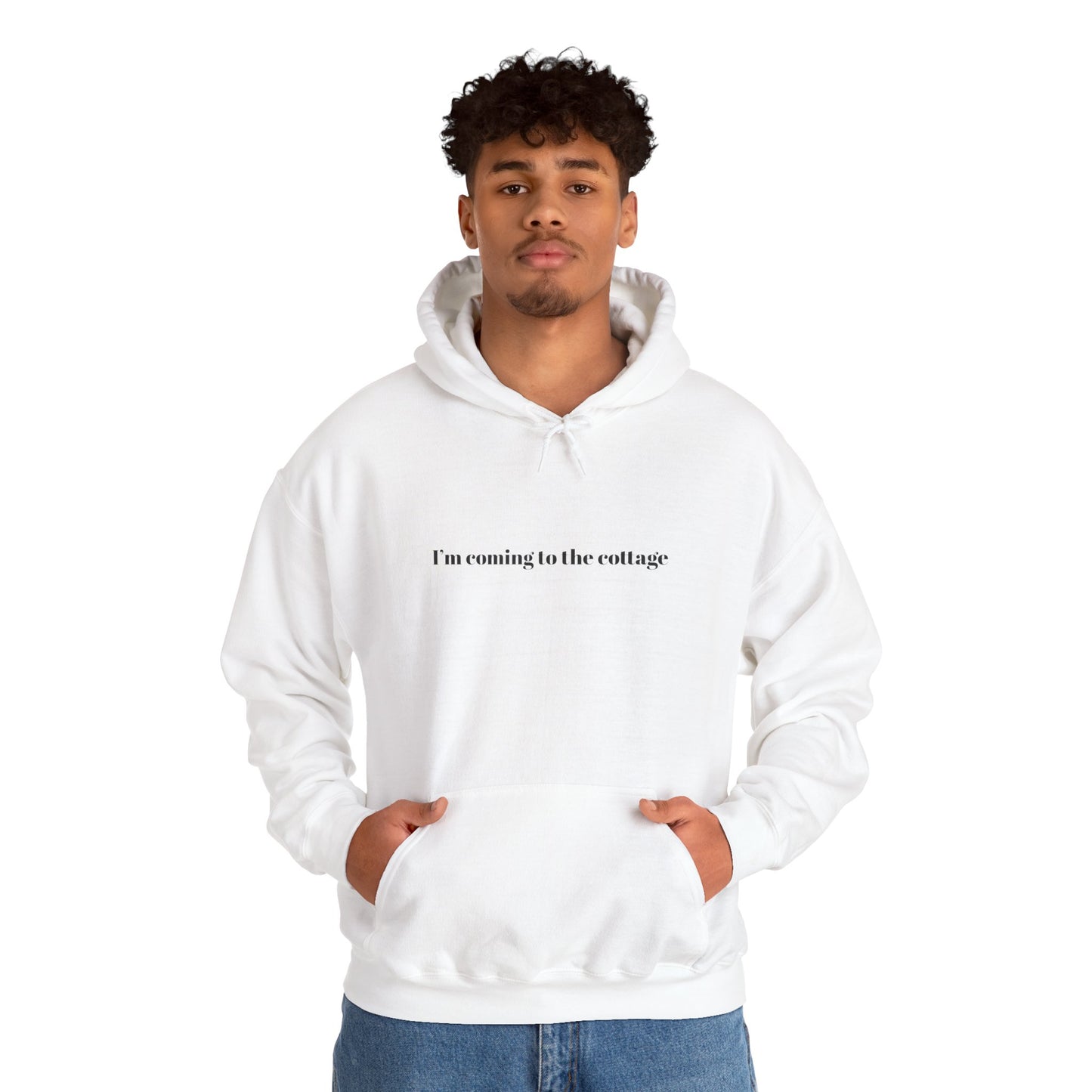 I'm Coming to the Cottage Hoodie - Cozy 'I'm Coming to the Cottage' Quote Hoodie