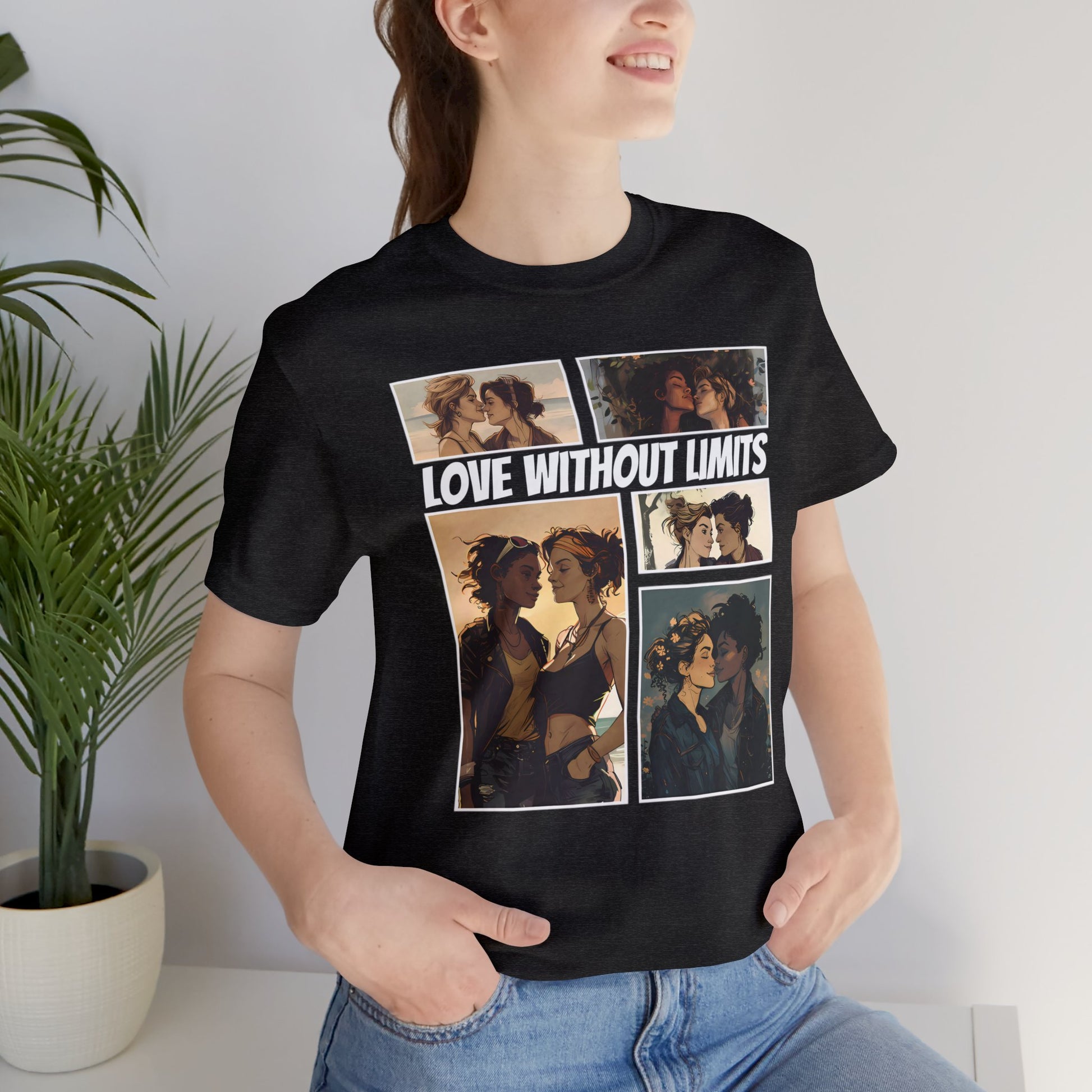 Love Without Limits - Girls - Unisex T-Shirt - T-Shirt - Dark Grey Heather - | The Lucky Wombat