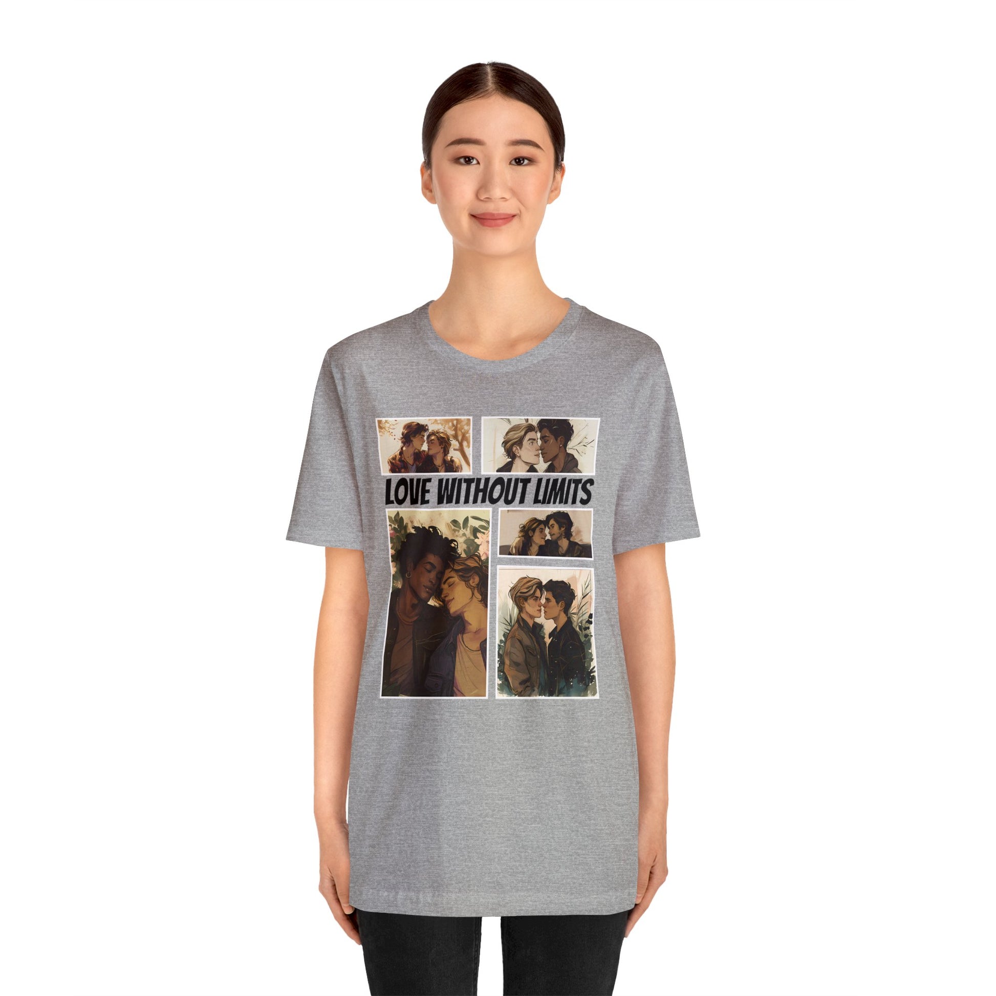 Love Without Limits - Boys - Unisex T-Shirt - T-Shirt - Athletic Heather The Lucky Wombat