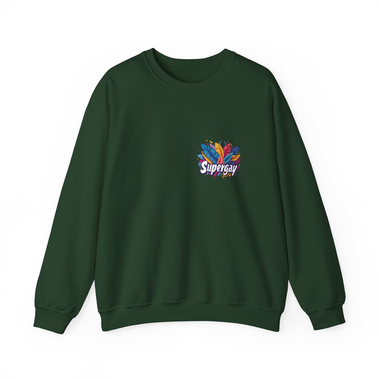 Supergay | heart - side print - Unisex Sweatshirt - Sweatshirt - The Lucky Wombat