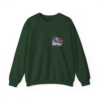 Supergay | heart - side print - Unisex Sweatshirt - Sweatshirt - The Lucky Wombat