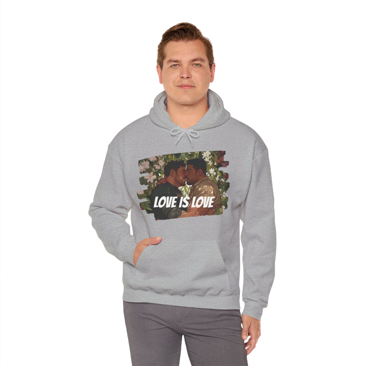 Love Is Love - Bears - Unisex Hoodie - Hoodie - Heather Navy - The Lucky Wombat