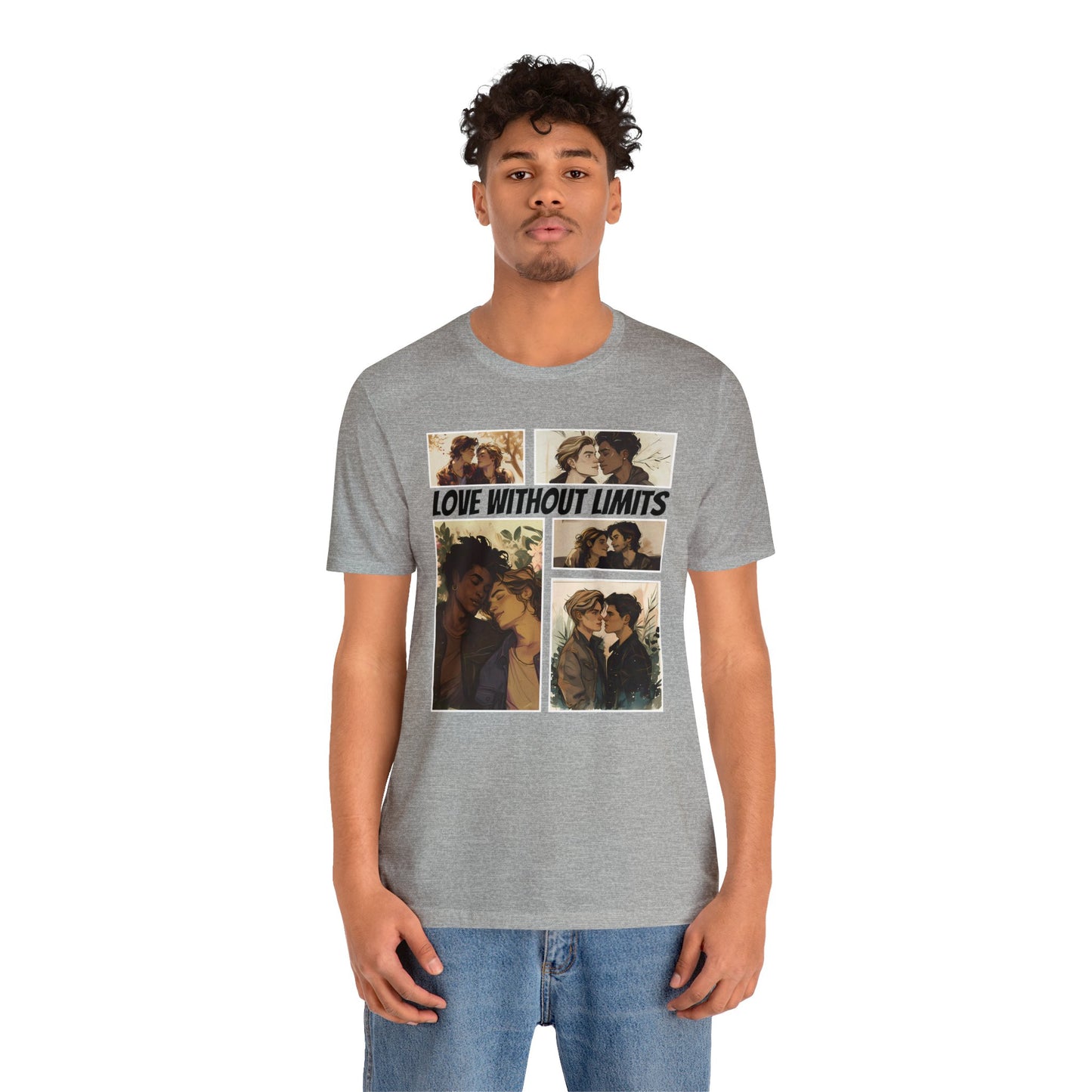 Love Without Limits - Boys - Unisex T-Shirt - T-Shirt - Athletic Heather The Lucky Wombat