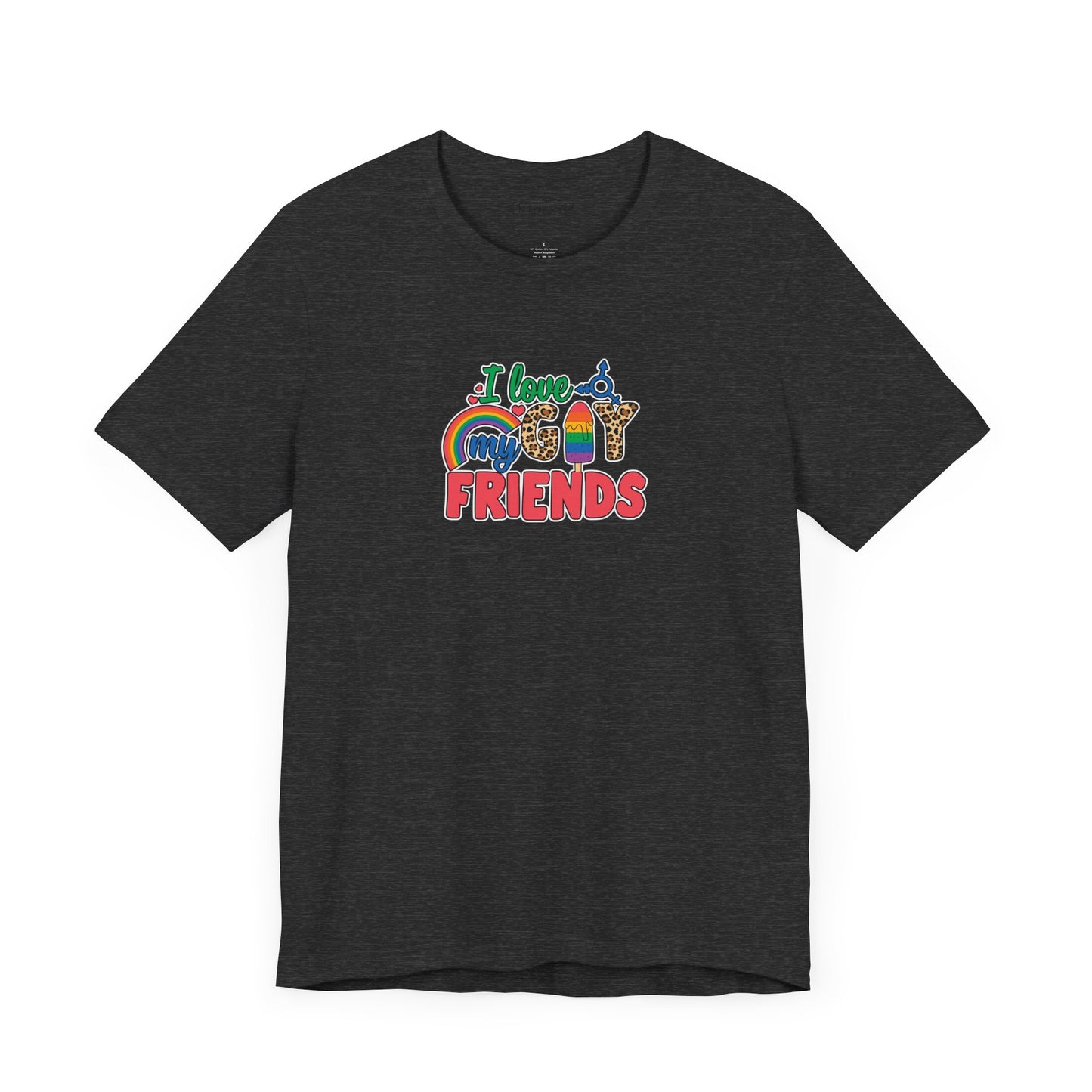 I Love My Gay Friends T-shirt - T-Shirt - Black The Lucky Wombat