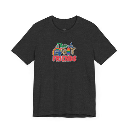 I Love My Gay Friends T-shirt - T-Shirt - Black The Lucky Wombat