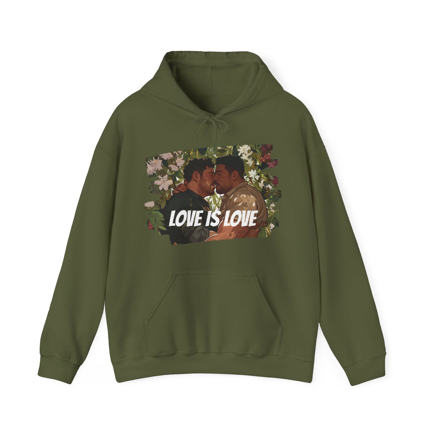 Love Is Love - Bears - Unisex Hoodie - Hoodie - Military Green - The Lucky Wombat