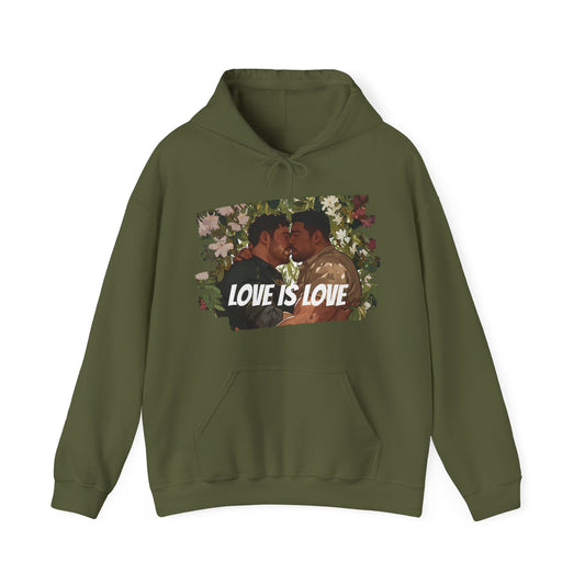 Love Is Love - Bears - Unisex Hoodie - Hoodie - Military Green - The Lucky Wombat
