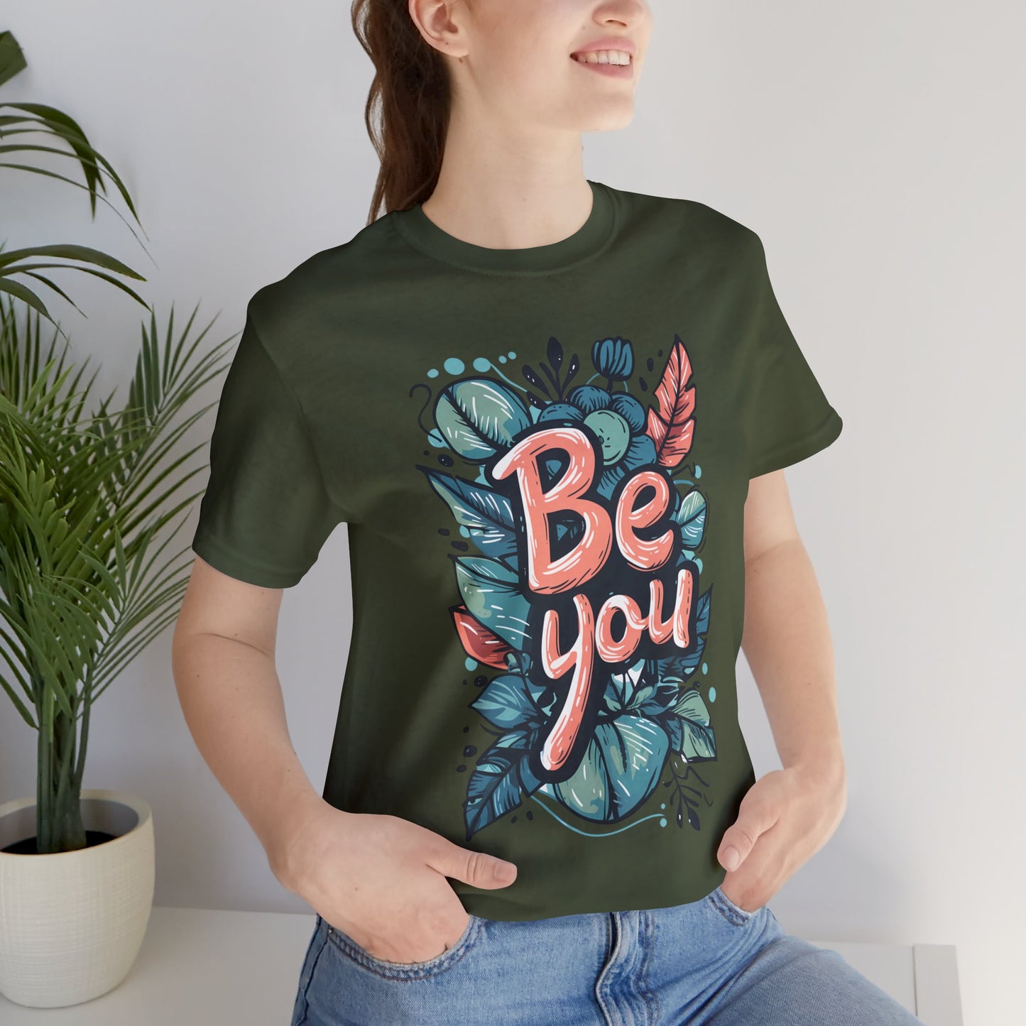 Leaves Be you - Unisex T-shirt - T-Shirt - The Lucky Wombat