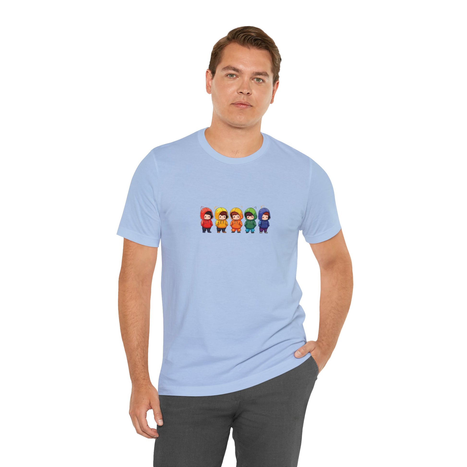 Cutties in Hoodies - Unisex T-Shirt - T-Shirt - Baby Blue - The Lucky Wombat
