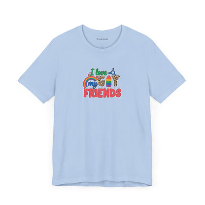 I Love My Gay Friends T-shirt - T-Shirt - Dark Grey Heather The Lucky Wombat