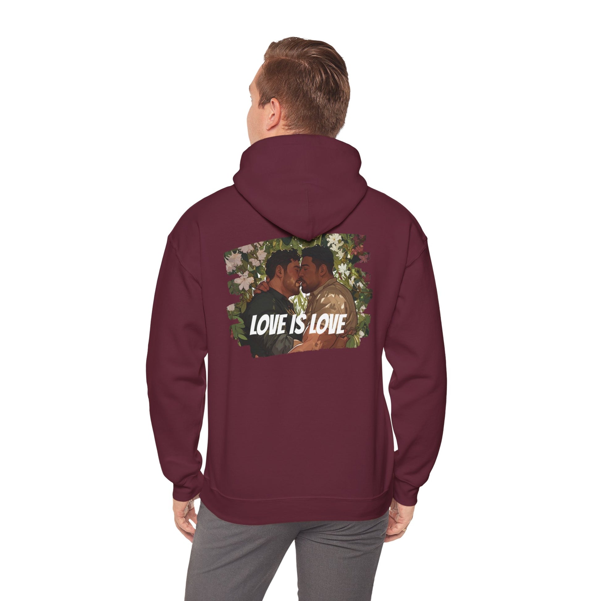Love Is Love - Bears - Unisex Hoodie - Hoodie - Heather Navy - The Lucky Wombat