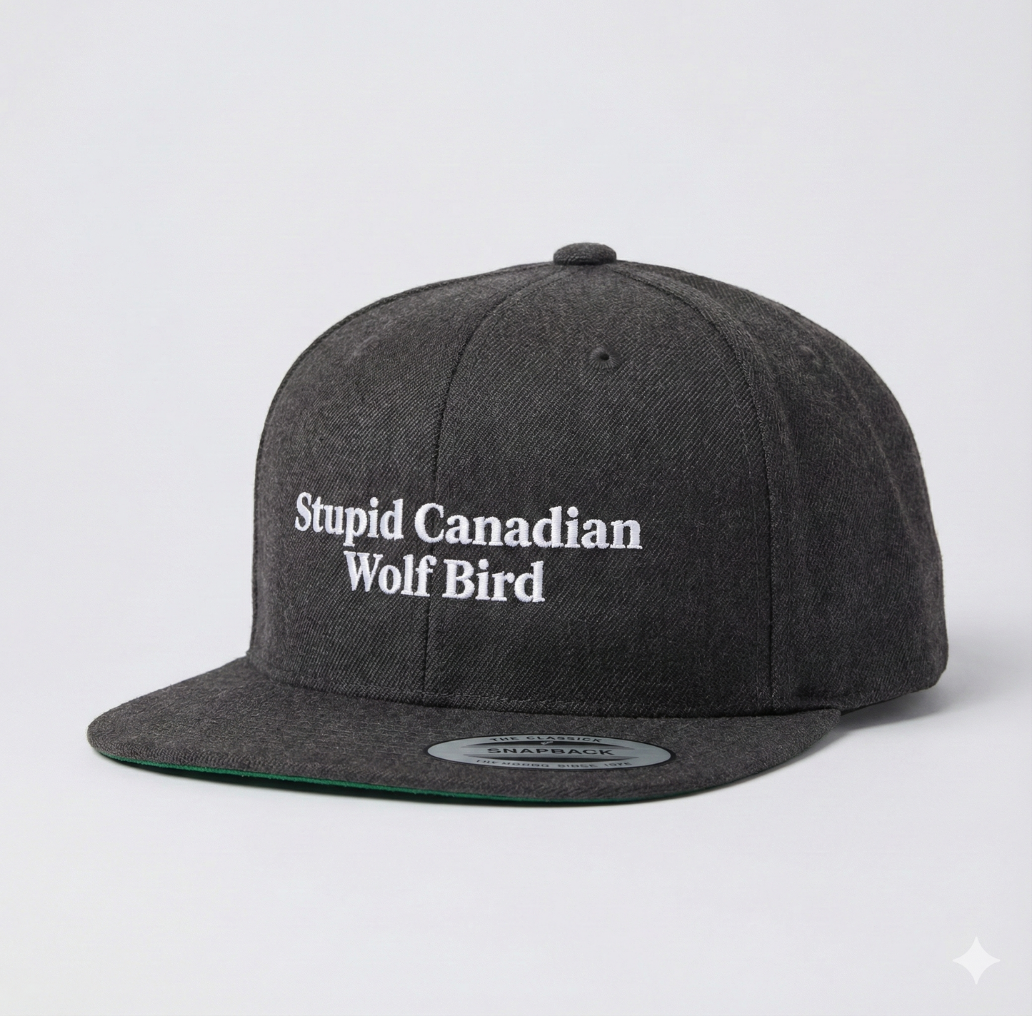 Stupid Canadian Wolf Bird Snapback Hat - Trucker Cap
