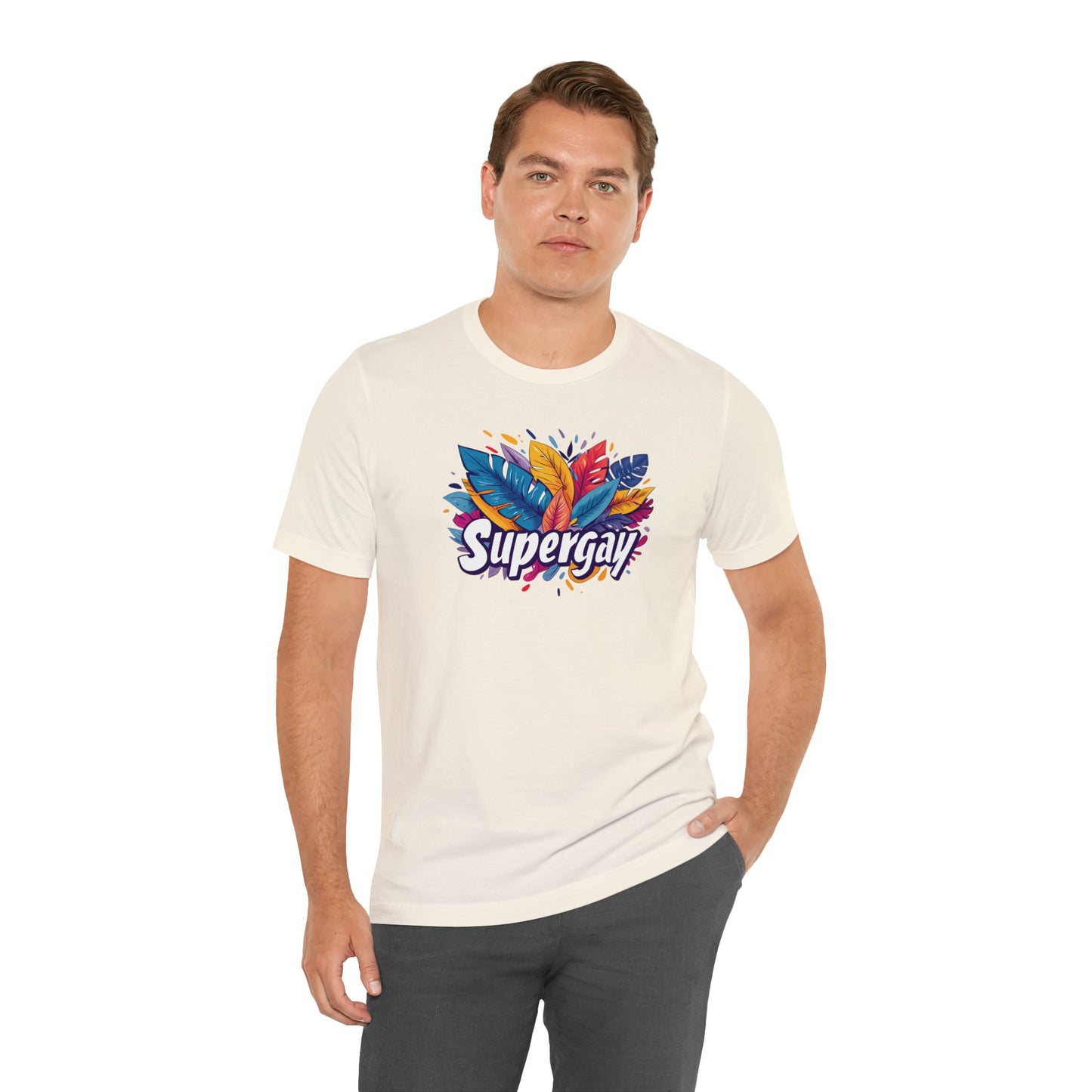 Supergay Unisex T-shirt - T-Shirt - Natural | The Lucky Wombat