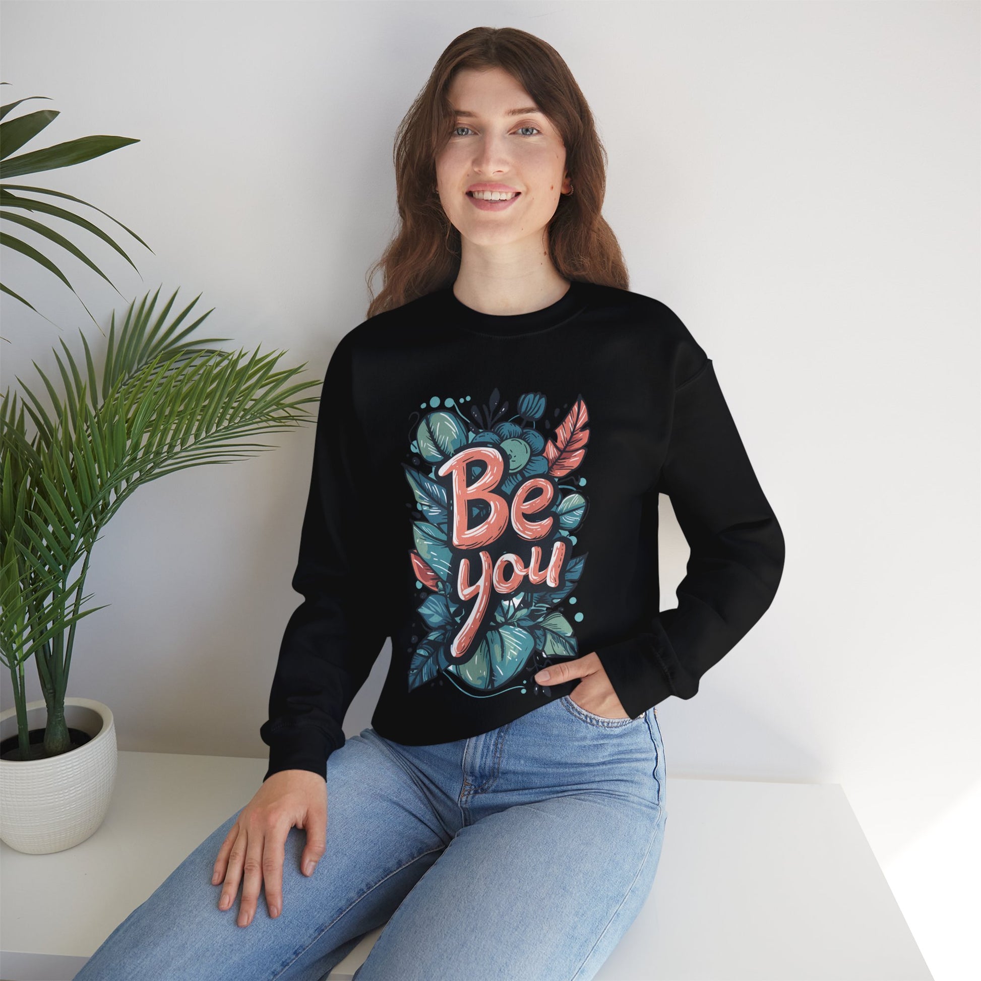 Leaves Be you Unisex Sweatshirt - Sweatshirt - The Lucky Wombat