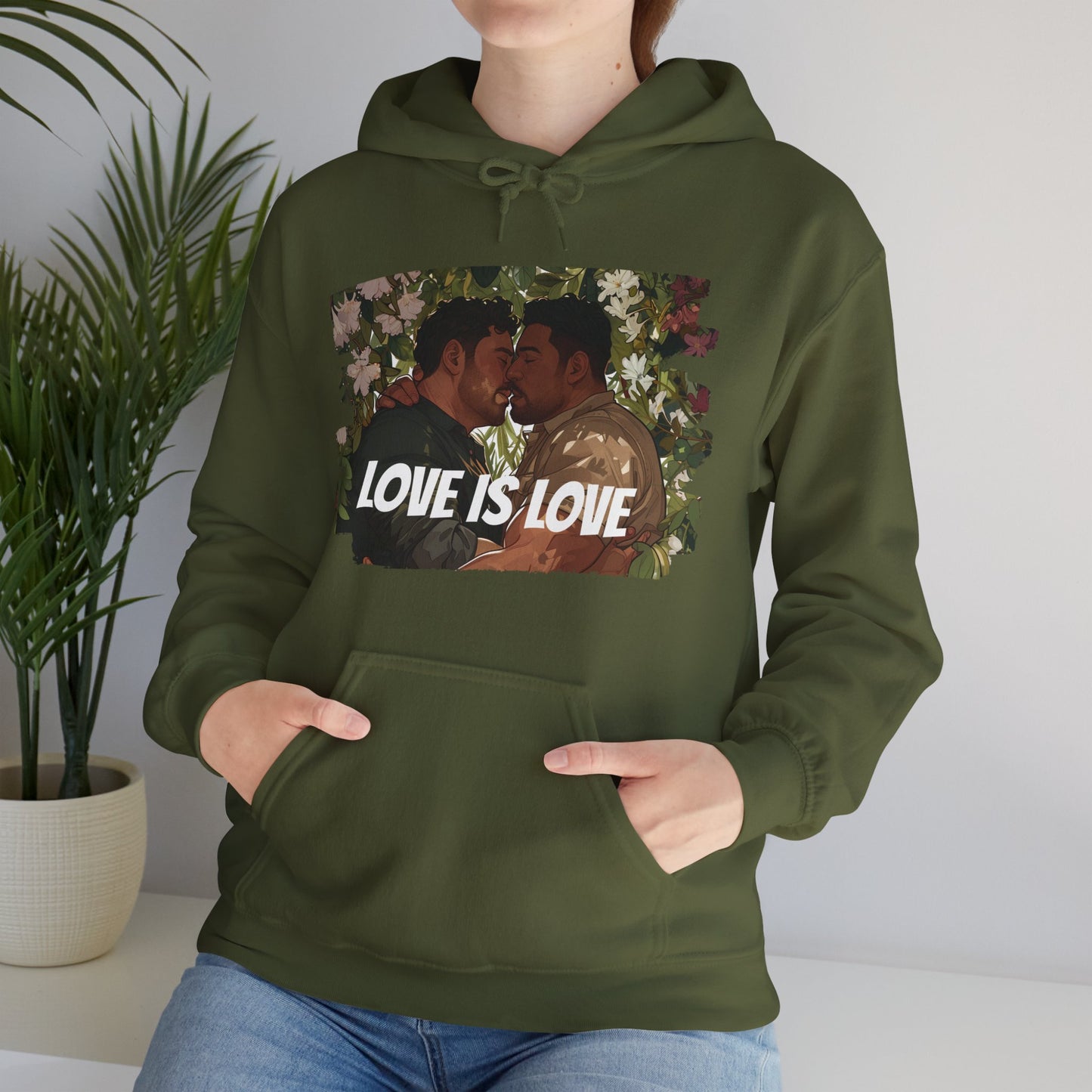 Love Is Love - Bears - Unisex Hoodie - Hoodie - Heather Navy - The Lucky Wombat