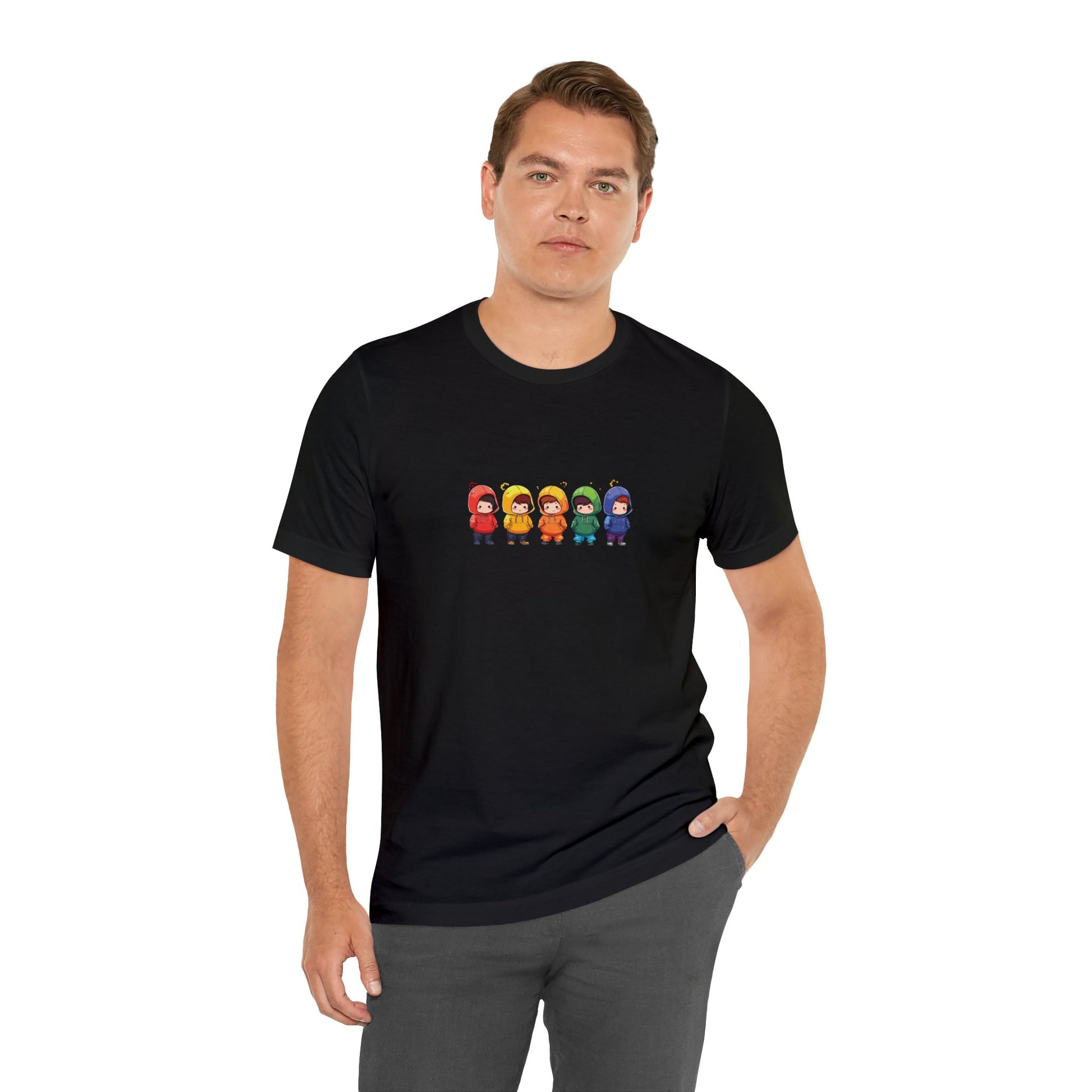 Cutties in Hoodies - Unisex T-Shirt - T-Shirt - Black - The Lucky Wombat