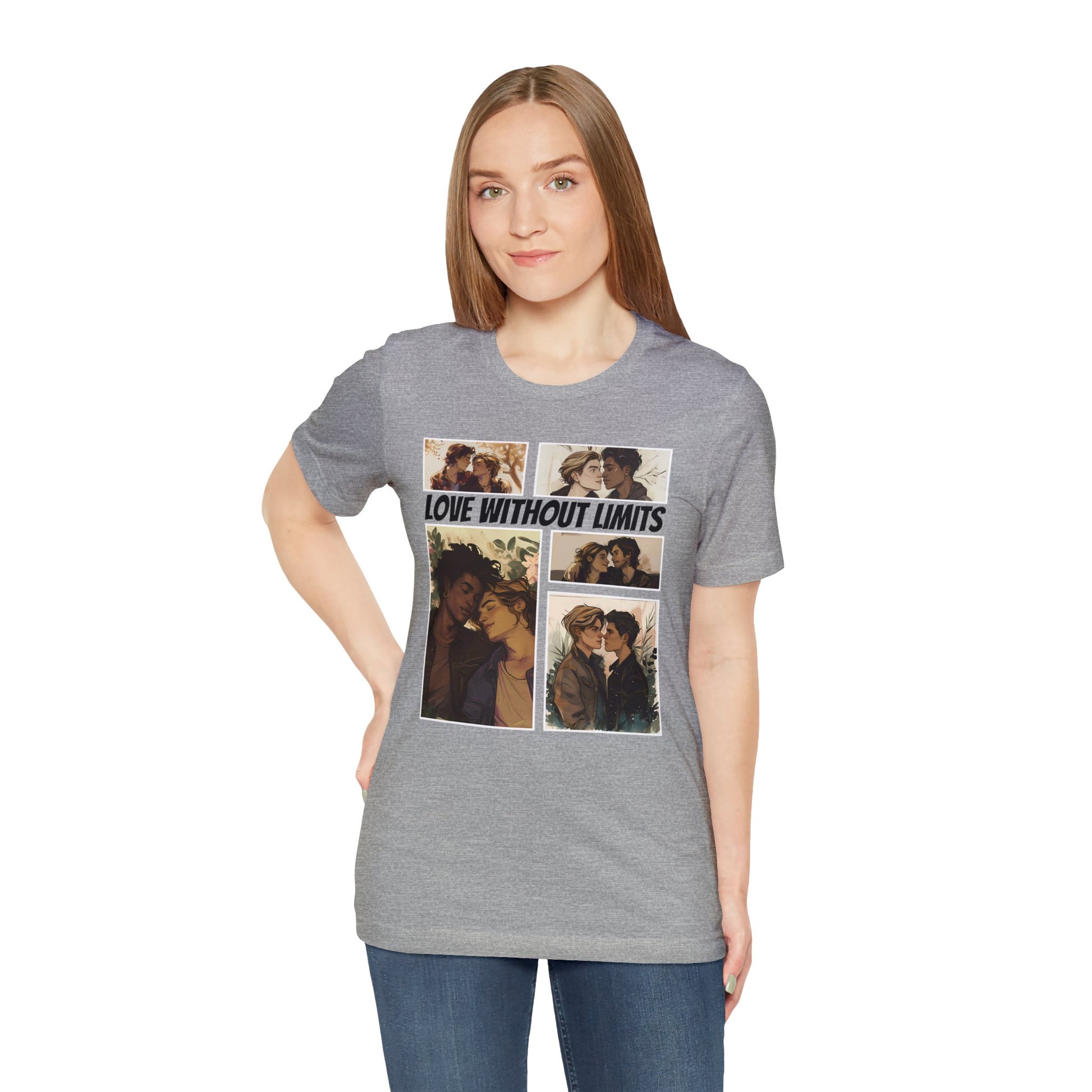 Love Without Limits - Boys - Unisex T-Shirt - T-Shirt - Athletic Heather The Lucky Wombat