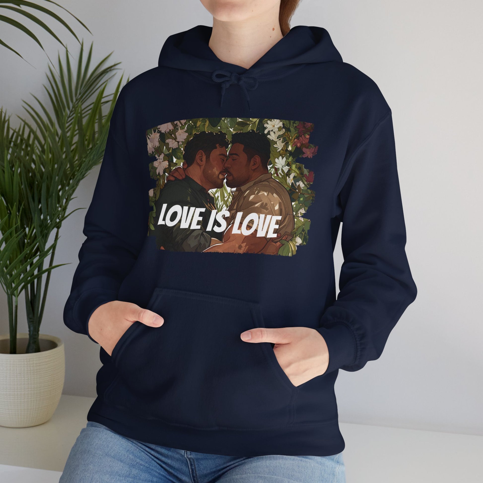 Love Is Love - Bears - Unisex Hoodie - Hoodie - Heather Navy - The Lucky Wombat