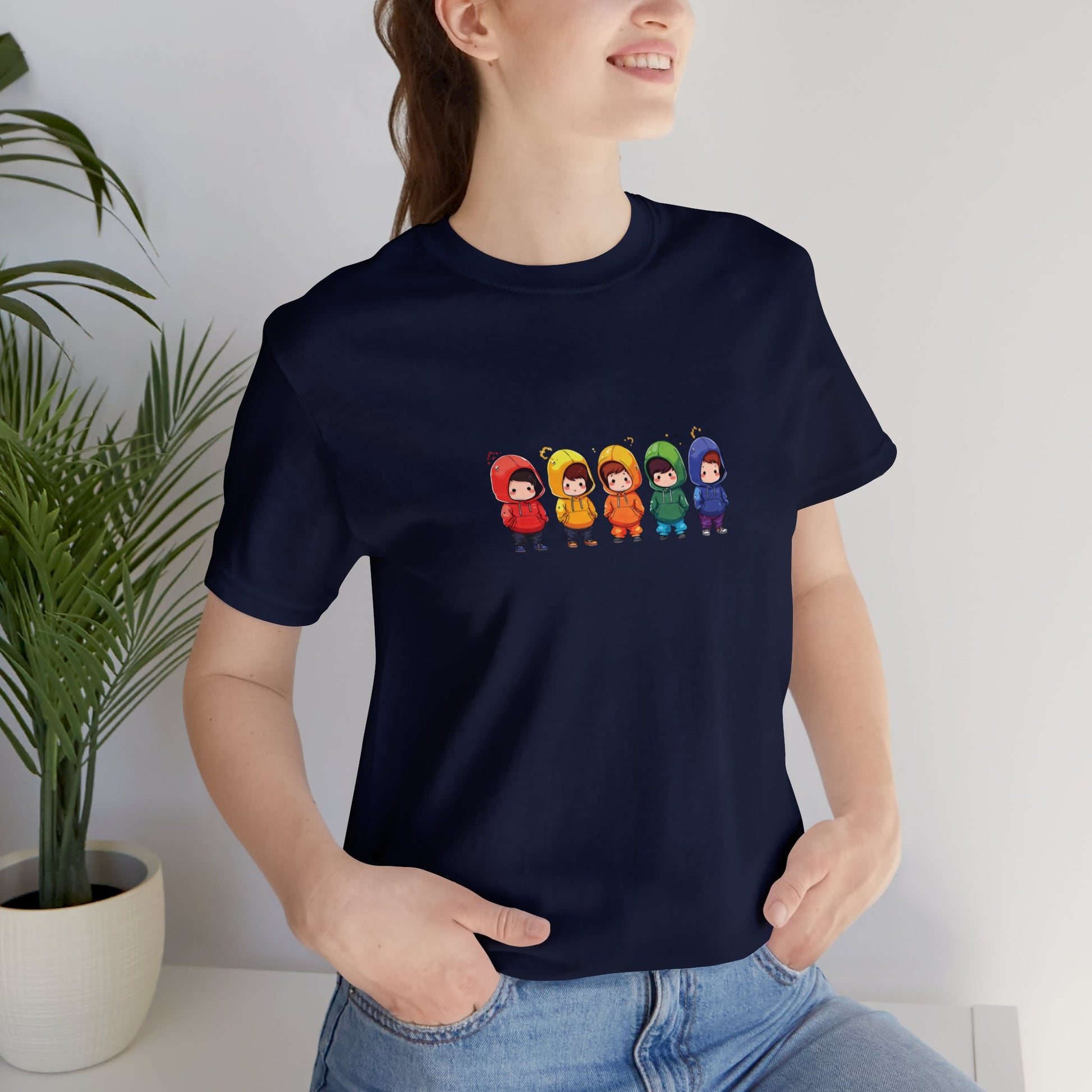 Cutties in Hoodies - Unisex T-Shirt - T-Shirt - Navy - The Lucky Wombat